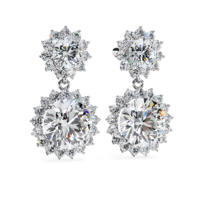 LGD Solitaire Ear Studs (1.30 cts) Round Stone DCER-29