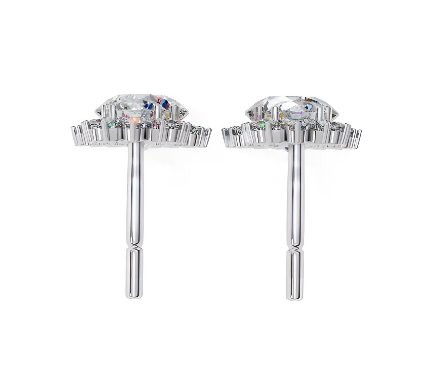 LGD Solitaire Ear Studs (1.30 cts) Round Stone DCER-29