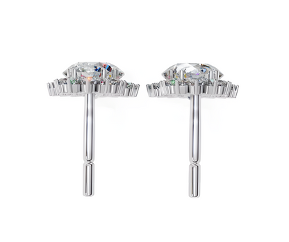 LGD Solitaire Ear Studs (1.30 cts) Round Stone DCER-29