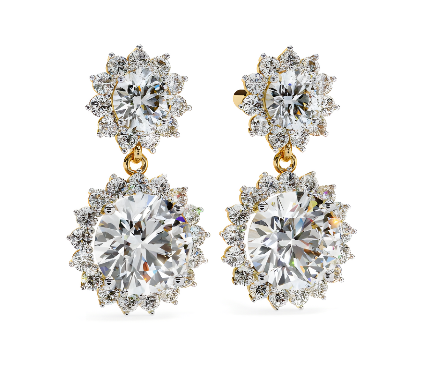 LGD Solitaire Ear Studs (1.30 cts) Round Stone DCER-29