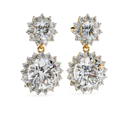 LGD Solitaire Ear Studs (1.30 cts) Round Stone DCER-29