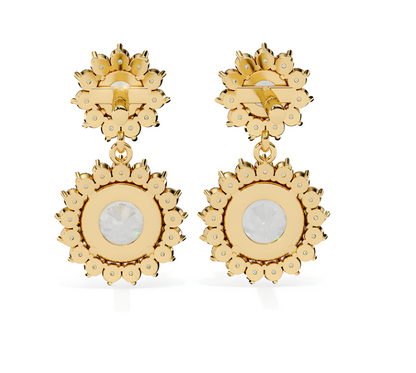 LGD Solitaire Ear Studs (1.30 cts) Round Stone DCER-29