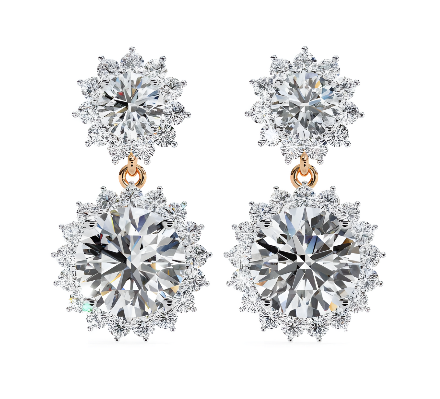 LGD Solitaire Ear Studs (1.30 cts) Round Stone DCER-29
