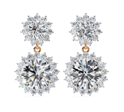 LGD Solitaire Ear Studs (1.30 cts) Round Stone DCER-29