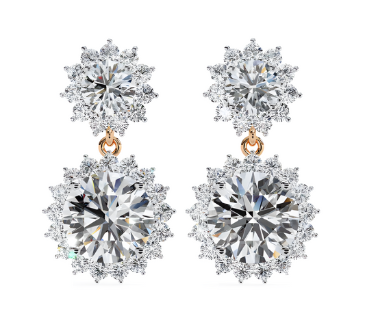 LGD Solitaire Ear Studs (1.30 cts) Round Stone DCER-29