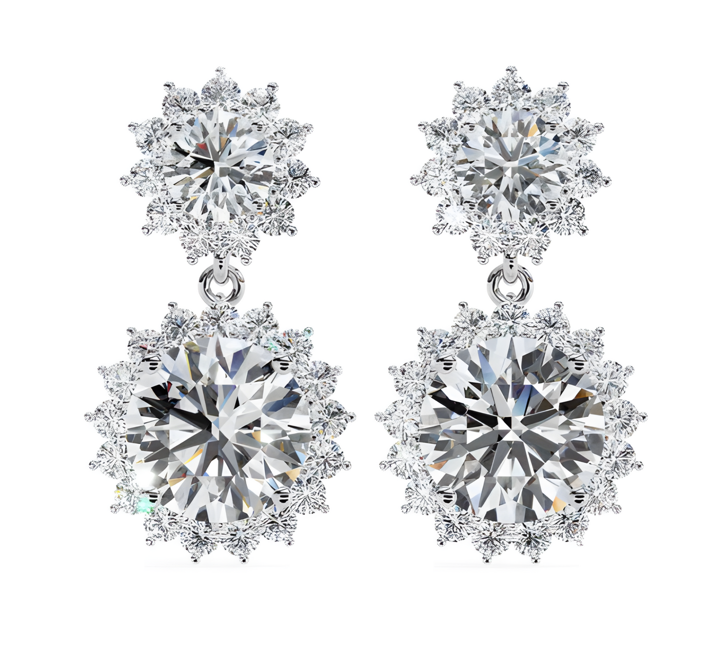 LGD Solitaire Ear Studs (1.30 cts) Round Stone DCER-29