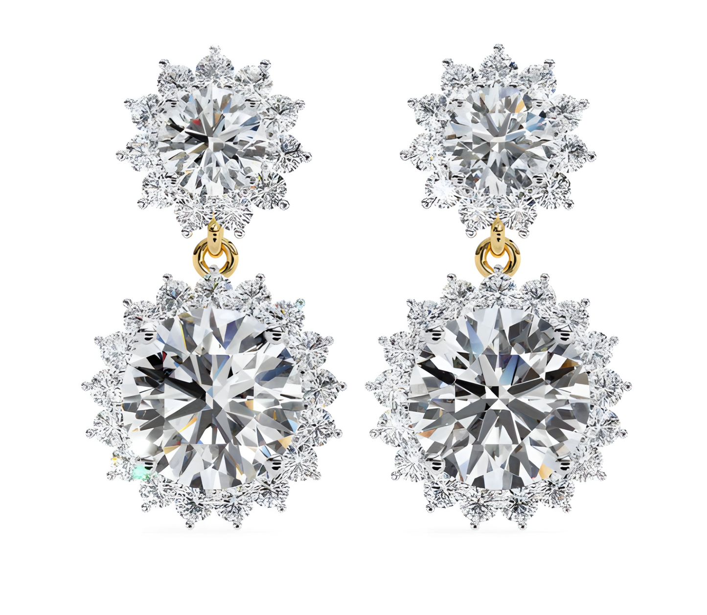 LGD Solitaire Ear Studs (1.30 cts) Round Stone DCER-29