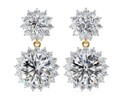 LGD Solitaire Ear Studs (1.30 cts) Round Stone DCER-29