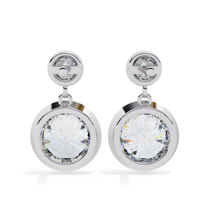 LGD Solitaire Ear Studs (1.76 cts) Round Stone DCER-30