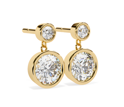 LGD Solitaire Ear Studs (1.76 cts) Round Stone DCER-30