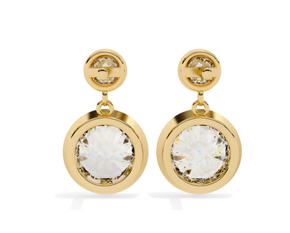 LGD Solitaire Ear Studs (1.76 cts) Round Stone DCER-30
