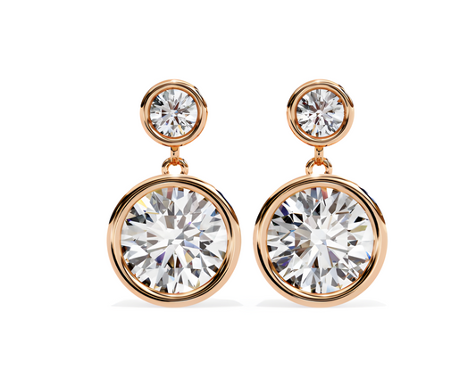 LGD Solitaire Ear Studs (1.76 cts) Round Stone DCER-30