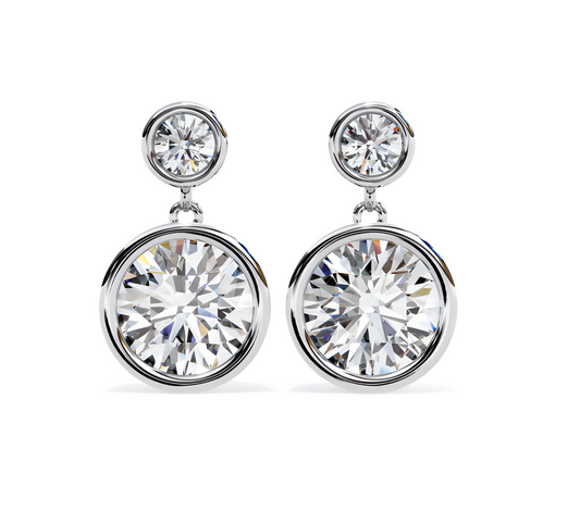 LGD Solitaire Ear Studs (1.76 cts) Round Stone DCER-30