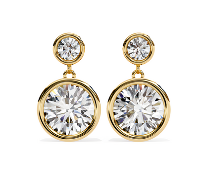 LGD Solitaire Ear Studs (1.76 cts) Round Stone DCER-30