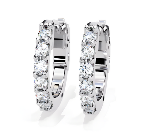 LGD Solitaire Ear Studs (0.36 cts) Round Stone DCER-31
