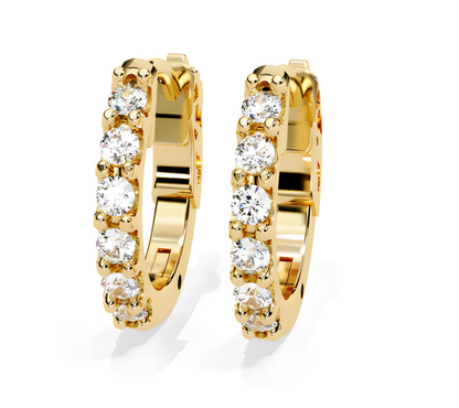 LGD Solitaire Ear Studs (0.36 cts) Round Stone DCER-31