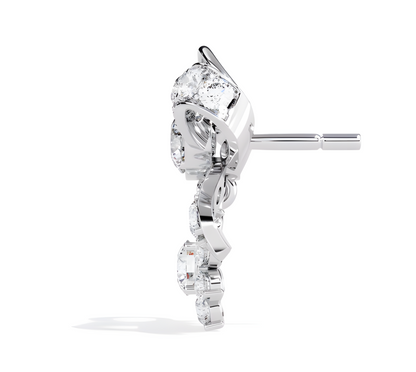 LGD Solitaire Ear Studs (2.22 cts) Round Stone DCER-32