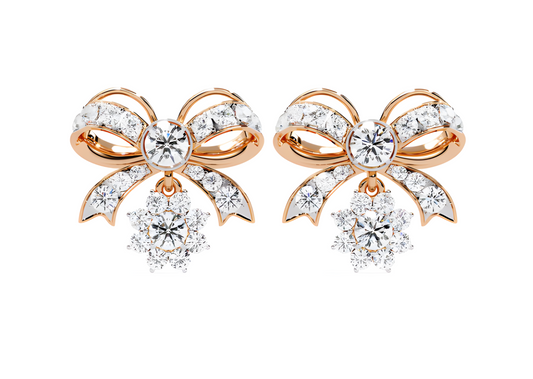 LGD Solitaire Ear Studs (2.22 cts) Round Stone DCER-32