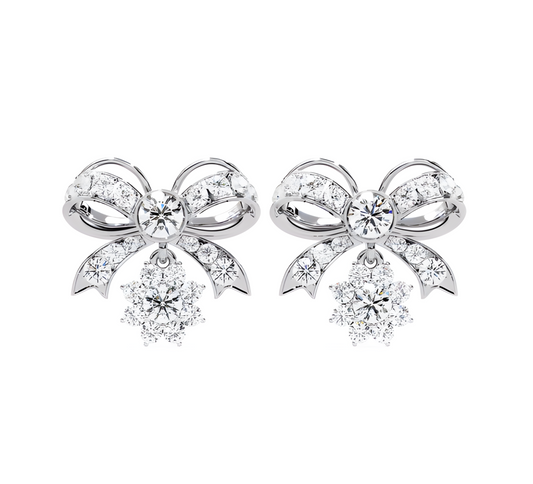 LGD Solitaire Ear Studs (2.22 cts) Round Stone DCER-32