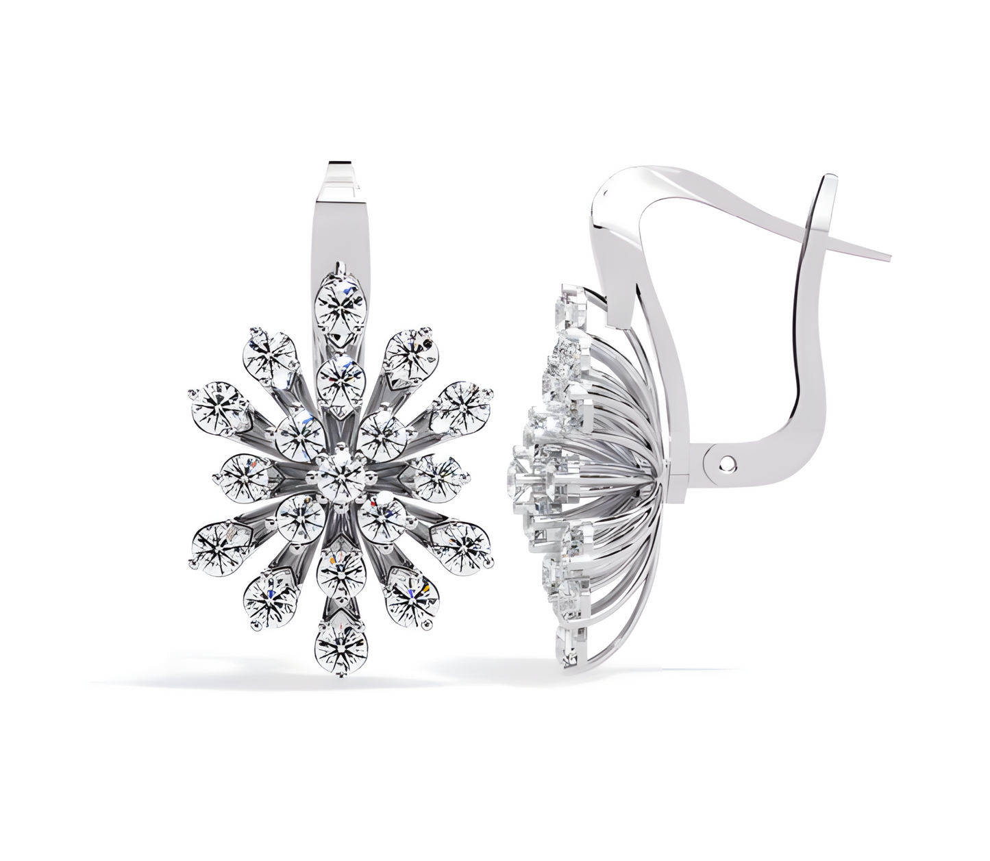 LGD Solitaire Ear Studs (1.75 cts) Round Stone DCER-35