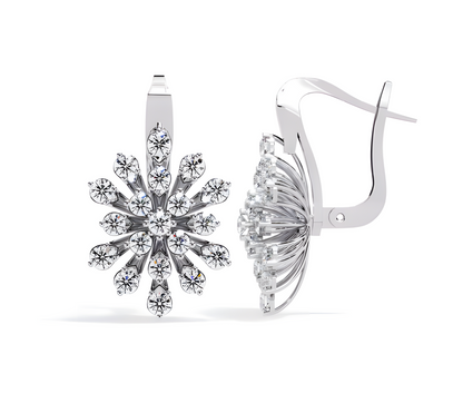 LGD Solitaire Ear Studs (1.75 cts) Round Stone DCER-35