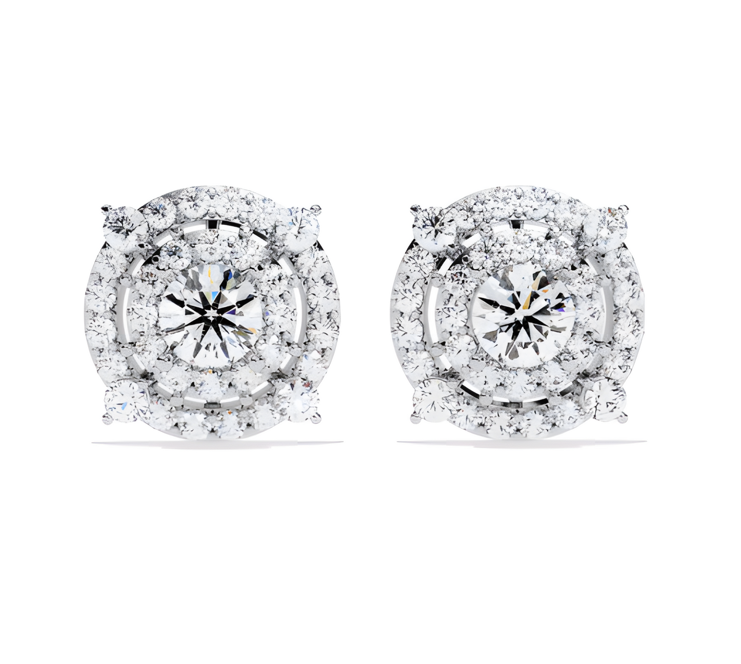 LGD Solitaire Ear Studs (2.32 cts) Round Stone DCER-36
