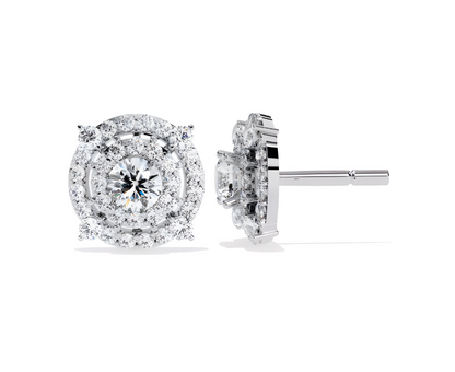 LGD Solitaire Ear Studs (2.32 cts) Round Stone DCER-36