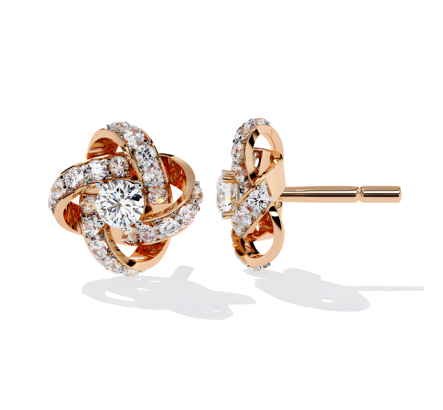 LGD Solitaire Ear Studs (0.89 cts) Round Stone DCER-37