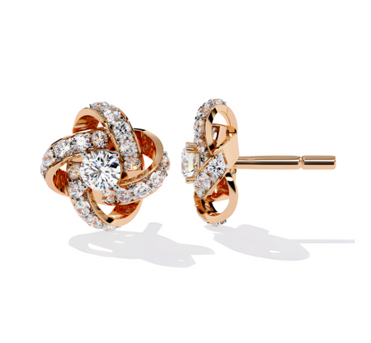 LGD Solitaire Ear Studs (0.89 cts) Round Stone DCER-37