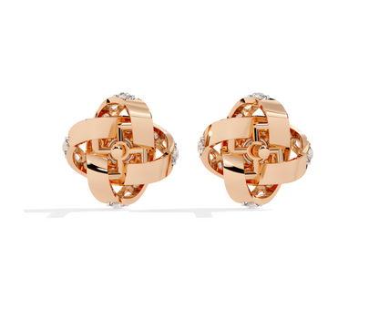 LGD Solitaire Ear Studs (0.89 cts) Round Stone DCER-37