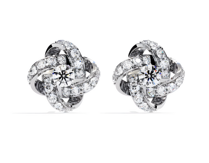 LGD Solitaire Ear Studs (0.89 cts) Round Stone DCER-37
