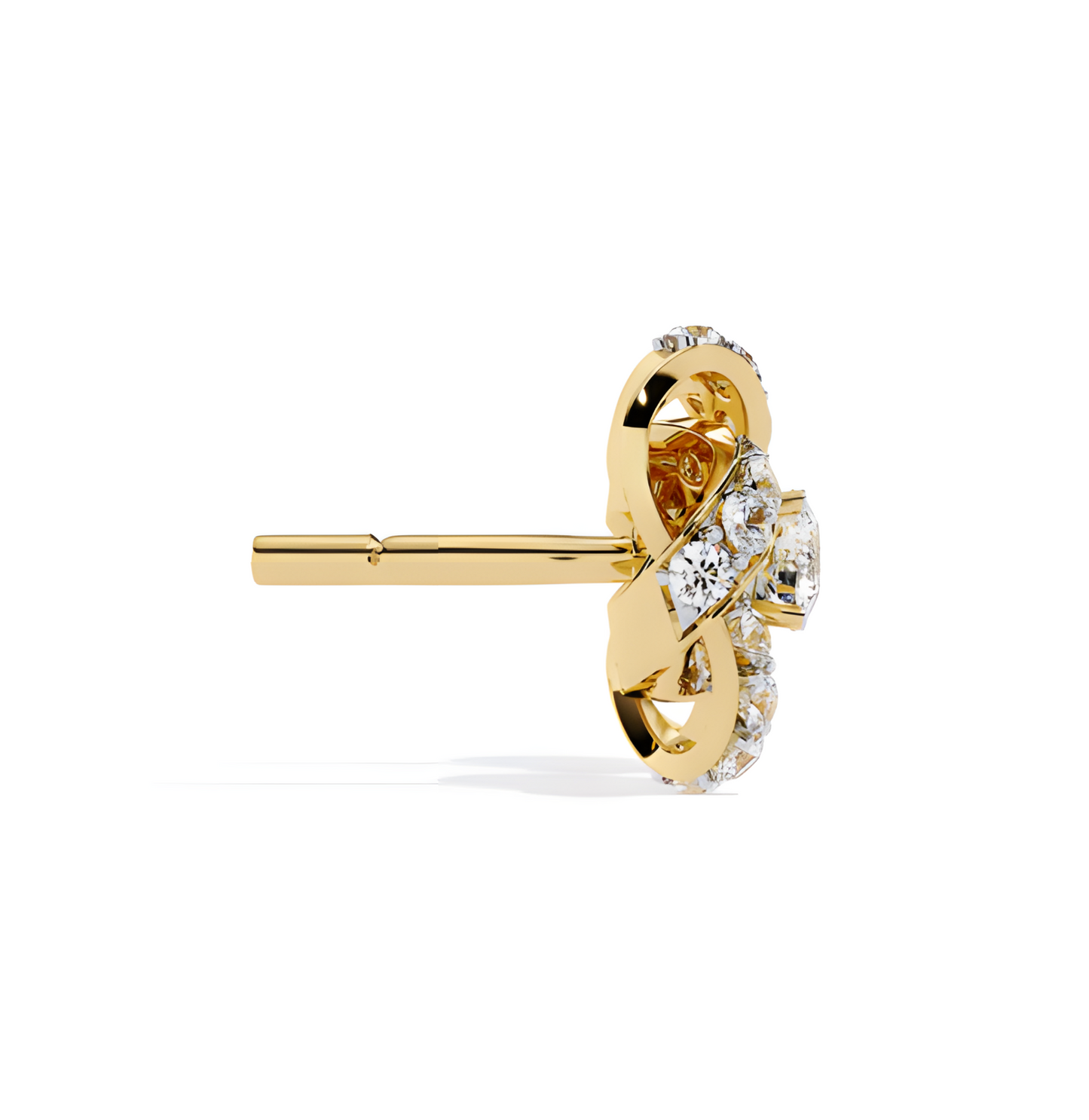 LGD Solitaire Ear Studs (0.89 cts) Round Stone DCER-37