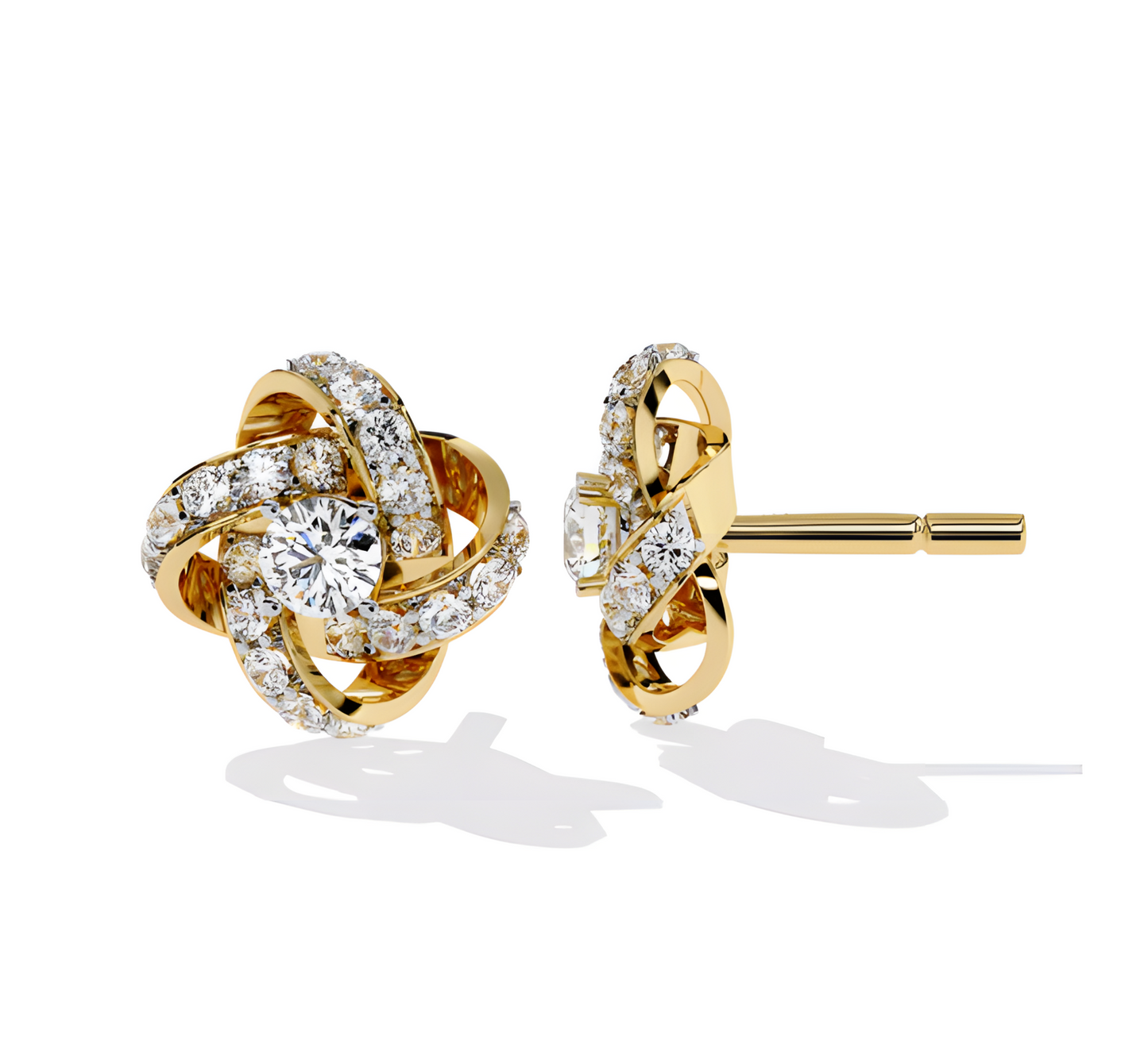 LGD Solitaire Ear Studs (0.89 cts) Round Stone DCER-37