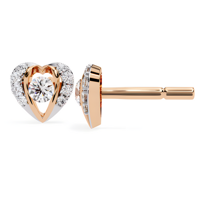 LGD Solitaire Ear Studs (1.00 cts) Round Stone DCER-38