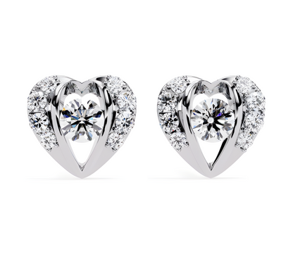 LGD Solitaire Ear Studs (1.00 cts) Round Stone DCER-38