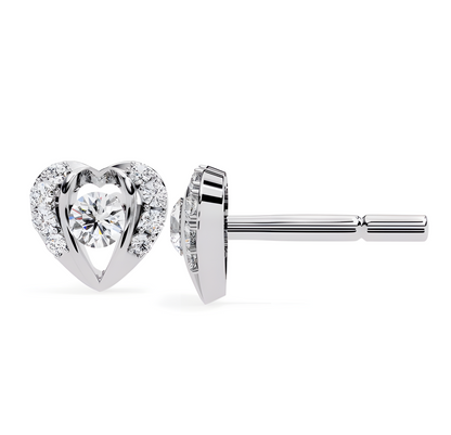LGD Solitaire Ear Studs (1.00 cts) Round Stone DCER-38