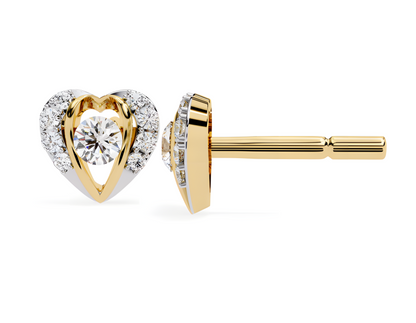 LGD Solitaire Ear Studs (1.00 cts) Round Stone DCER-38