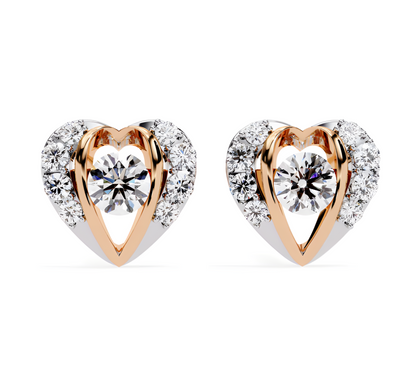 LGD Solitaire Ear Studs (1.00 cts) Round Stone DCER-38