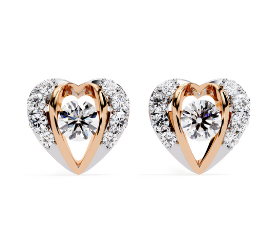 LGD Solitaire Ear Studs (1.00 cts) Round Stone DCER-38