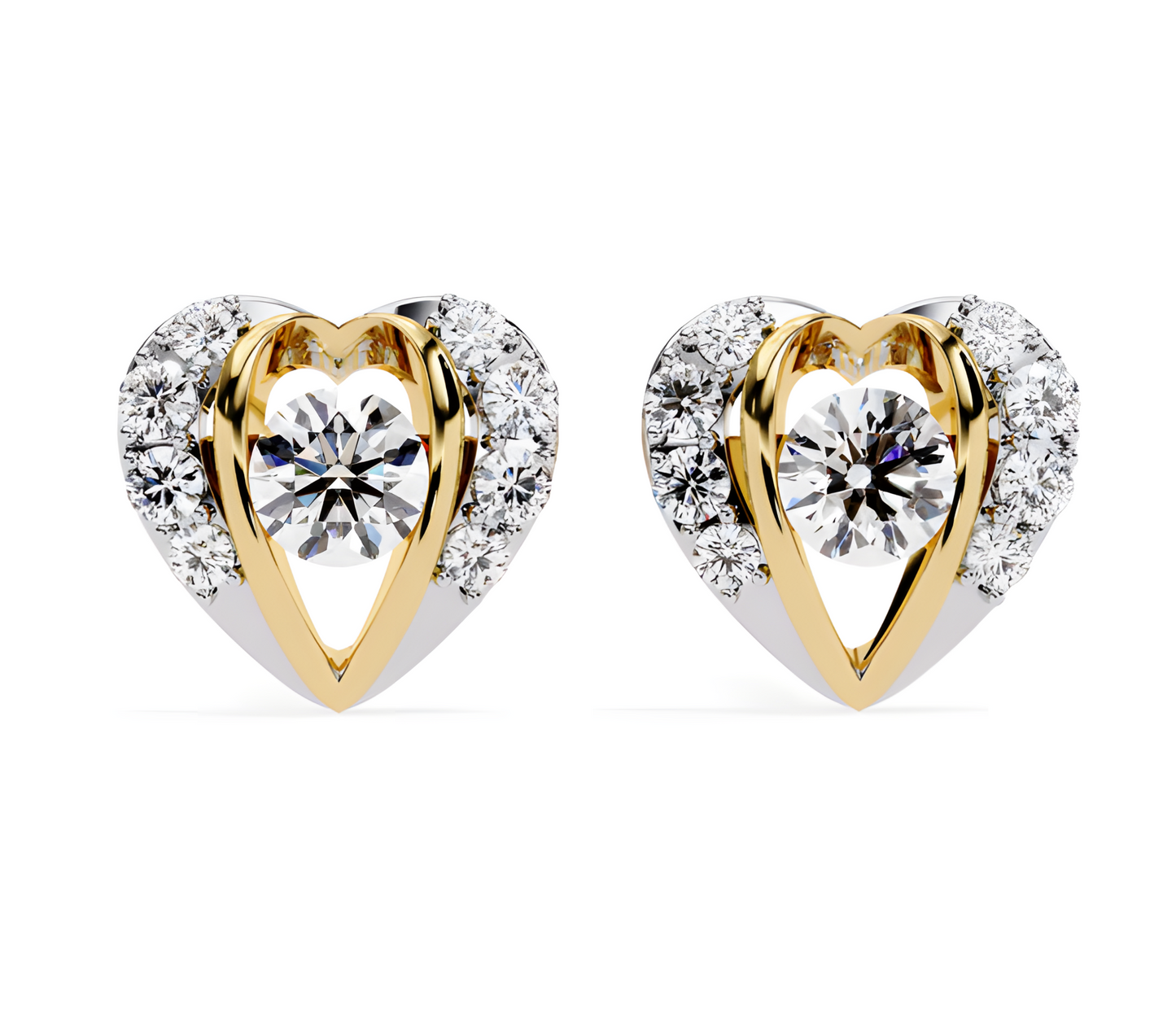 LGD Solitaire Ear Studs (1.00 cts) Round Stone DCER-38