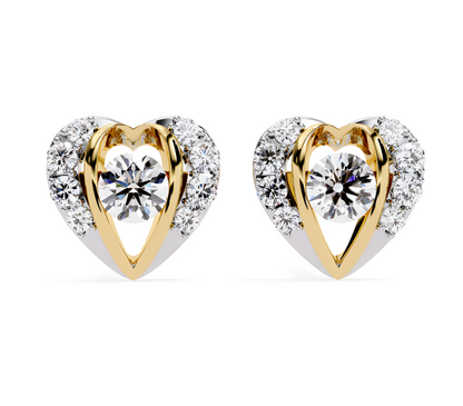 LGD Solitaire Ear Studs (1.00 cts) Round Stone DCER-38