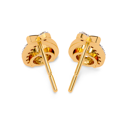 LGD Solitaire Ear Studs (1.33 cts) Round Stone DCER-40