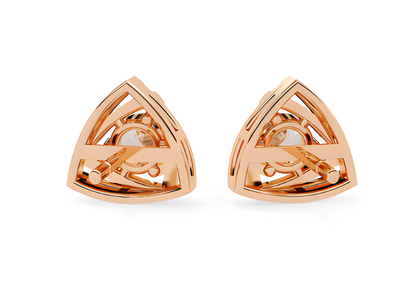 LGD Solitaire Ear Studs (0.60 cts) Round Stone DCER-41