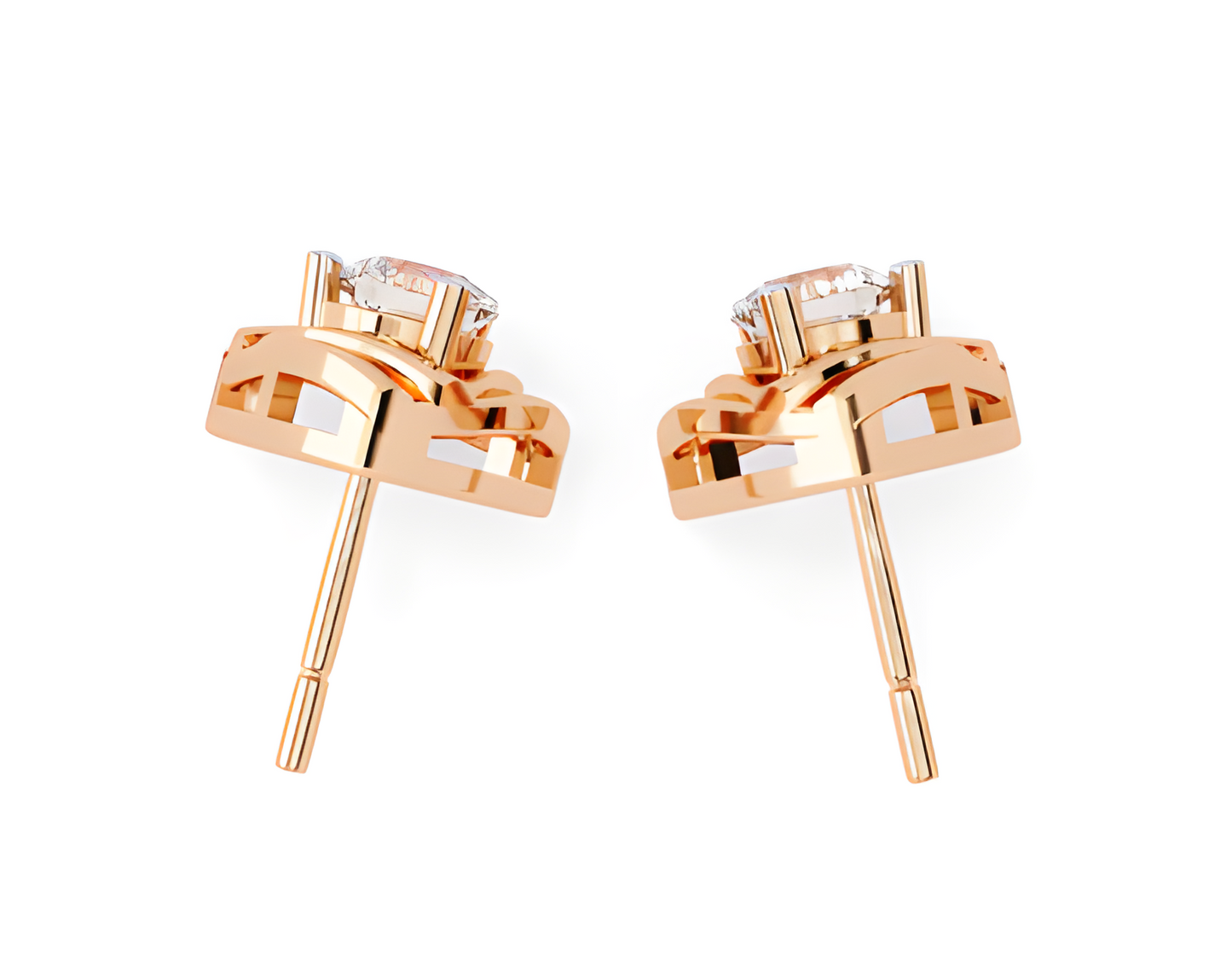 LGD Solitaire Ear Studs (0.60 cts) Round Stone DCER-41