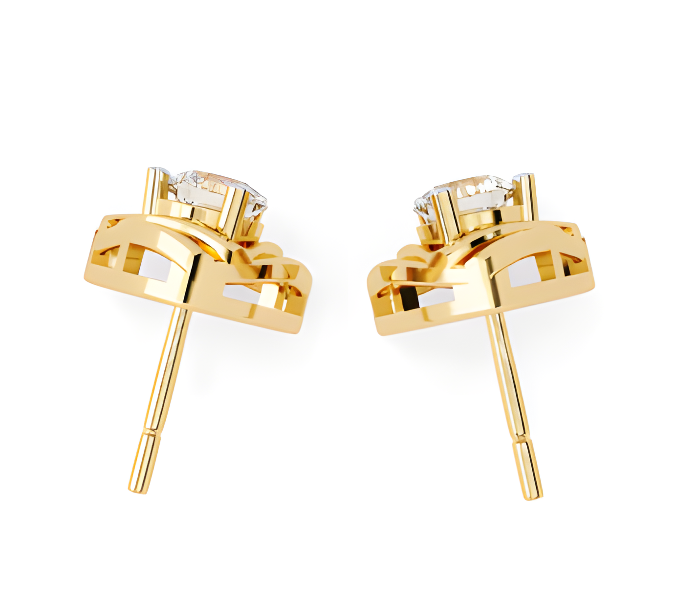 LGD Solitaire Ear Studs (0.60 cts) Round Stone DCER-41