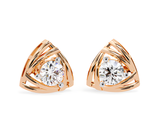 LGD Solitaire Ear Studs (0.60 cts) Round Stone DCER-41