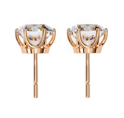 LGD Solitaire Ear Studs (2.30 cts) Round Stone DCER-14