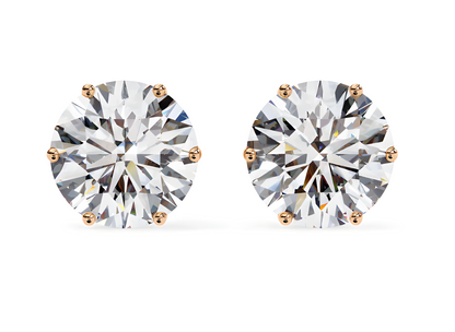 LGD Solitaire Ear Studs (2.30 cts) Round Stone DCER-14