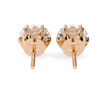 LGD Solitaire Ear Studs (2.30 cts) Round Stone DCER-14