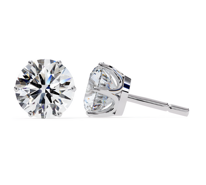 LGD Solitaire Ear Studs (2.30 cts) Round Stone DCER-14